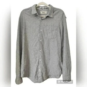 Original Penguin Shirt Mens Large Gray Button Up Casual